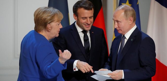 Макрон и Меркель призвали Путина к переговорам в нормандском формате - Фото