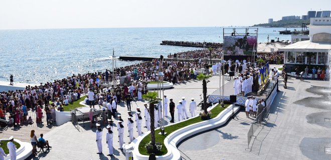 ВМС приняли участие в морском параде в Одессе и впервые — на Днепре в Киеве: фото, видео - Фото