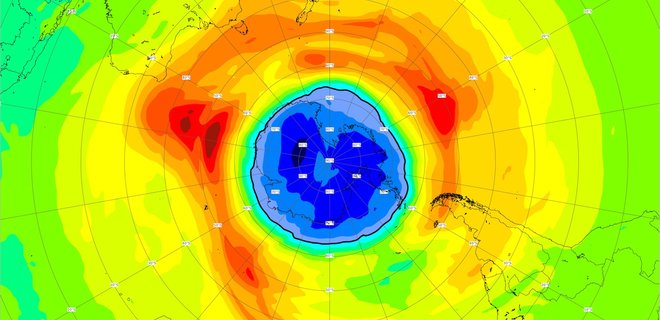Озоновая дыра над Южным полюсом в этом году больше Антарктиды - Фото