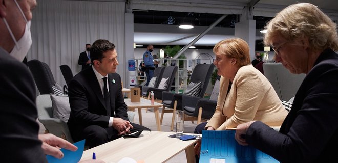 Зеленський зустрівся з Меркель у Шотландії: обговорювали Донбас та енергетичну кризу - Фото