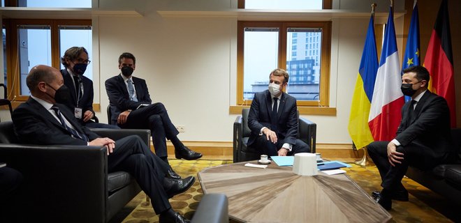 Зеленский встретился с Макроном и новым канцлером Германии: о чем говорили - Фото