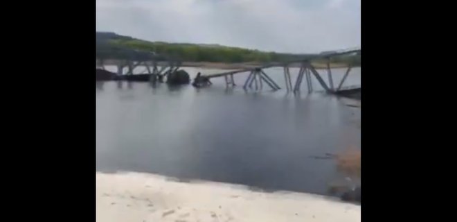 Взорван ж/д мост через Северский Донец на линии наступления войск РФ на Славянск – видео - Фото