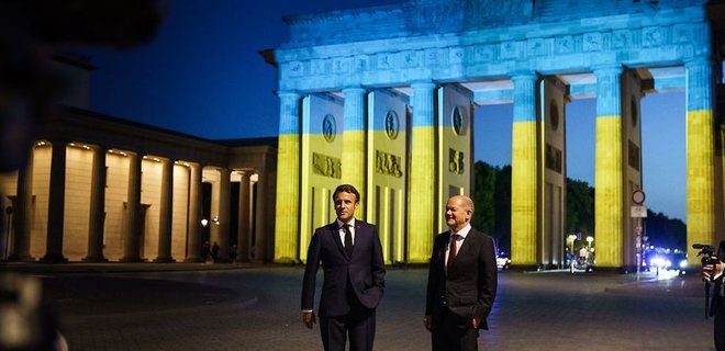 Шольц и Макрон: Германия и Франция стоят на стороне Украины как часть европейской семьи - Фото