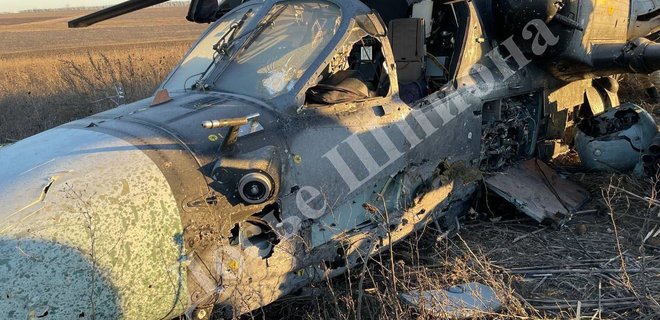 У Запорізькій області ППО росіян збила власний ударний гвинтокрил Ка-52 — фото з місця падіння - Фото