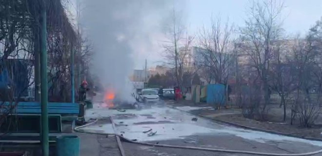 В Энергодаре взорвалось авто: оккупанты говорят, что убит силовик-коллаборант – видео - Фото