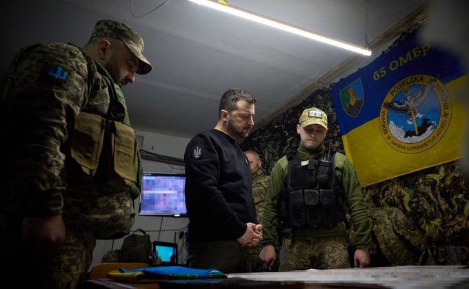 Зеленский посетил передовые позиции украинских бойцов в Запорожской области – фото