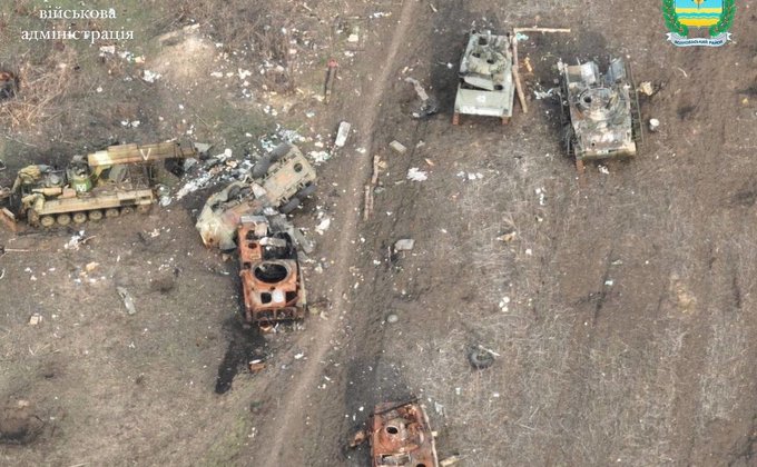 Під Вугледаром бійці 74 розвідбатальйону спалили багато бронетехніки росіян – фото