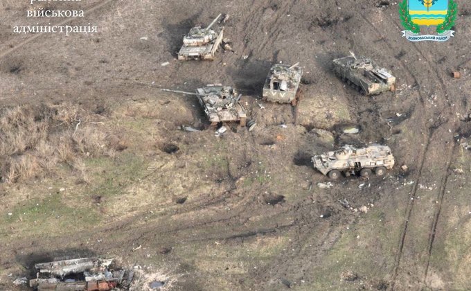 Під Вугледаром бійці 74 розвідбатальйону спалили багато бронетехніки росіян – фото