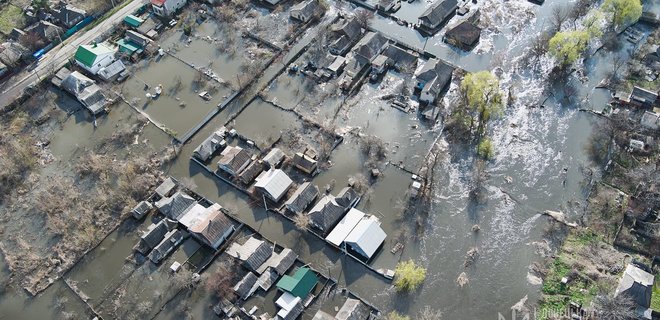 Разрушение дамбы в Краматорске: подтоплено 260 домов на 30 улицах – фото с дрона - Фото