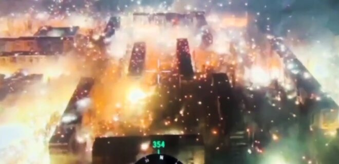 ССО показали видео пылающего Бахмута после атаки фосфорными боеприпасами - Фото