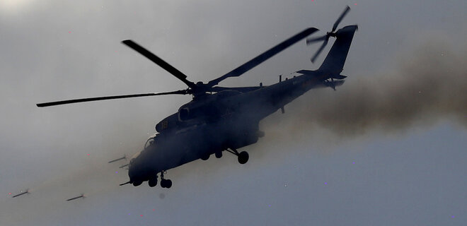 В Крыму самоуничтожился российский вертолет Ми-28 