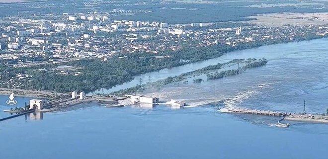 Подрыв Каховской ГЭС. Более сложная ситуация будет на левом берегу, он ниже – ВСУ - Фото