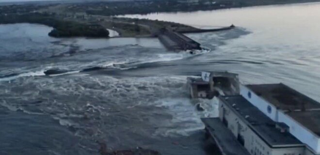 Появились новые четкие спутниковые снимки разрушенной Каховской ГЭС – фото - Фото
