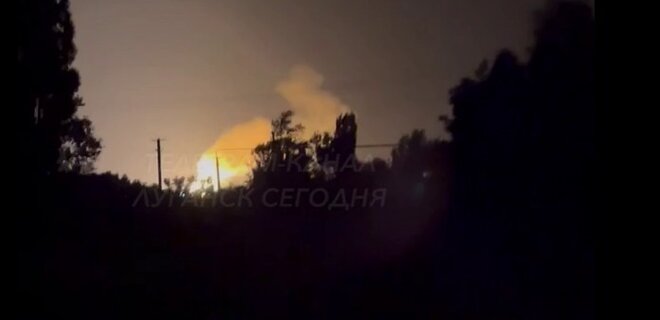 На Луганщині детонує склад боєприпасів російських окупантів – відео - Фото