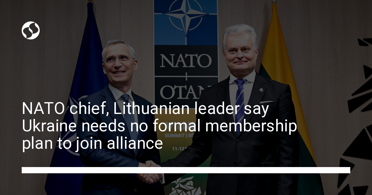 NATO Chief And Lithuanian President Say Ukraine Needs No Formal MAP To ...